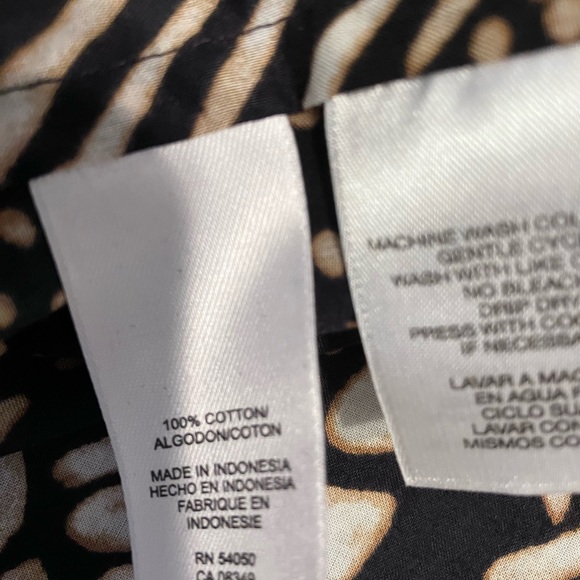 NWT Jones New York Geometric Print Button-down 1X Plus size 100% cotton - Picture 8 of 8